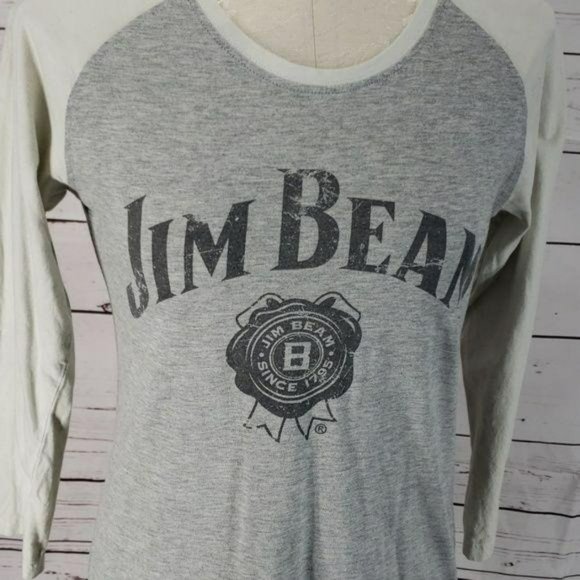 Jim Beam Cotton‎ 3/4 Sleeve medium T Shirt - Picture 2 of 6